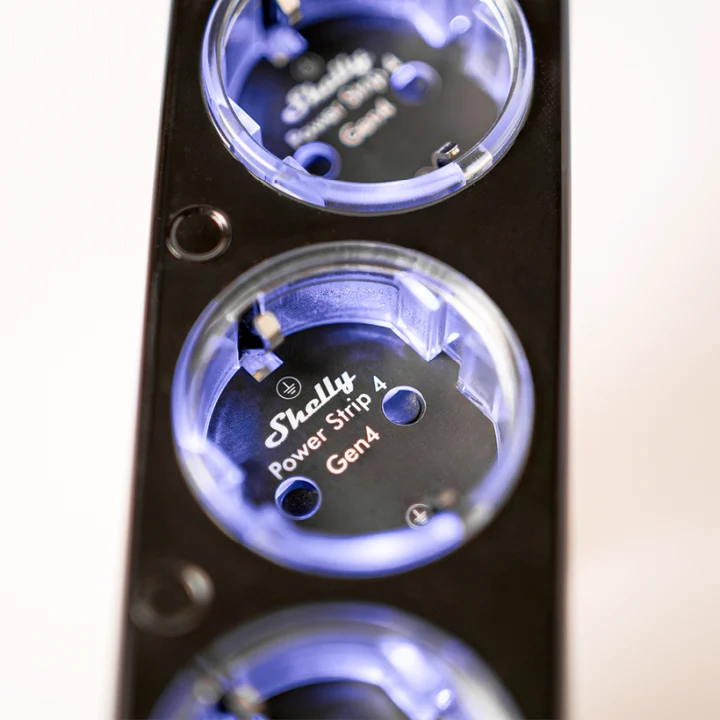 Shelly Power Strip 4 Gen4 - Smarte Steckdosenleiste - Schwarz