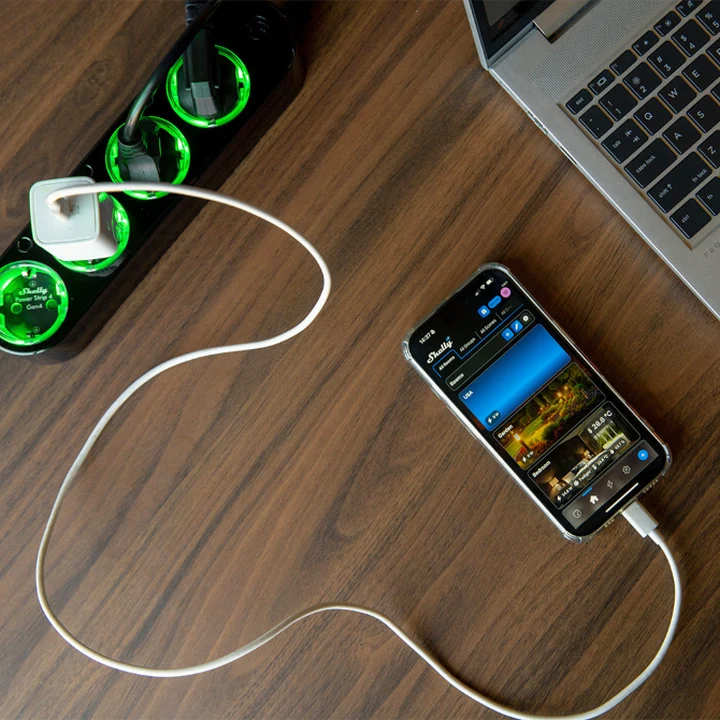 Shelly Power Strip 4 Gen4 - Smarte Steckdosenleiste - Schwarz