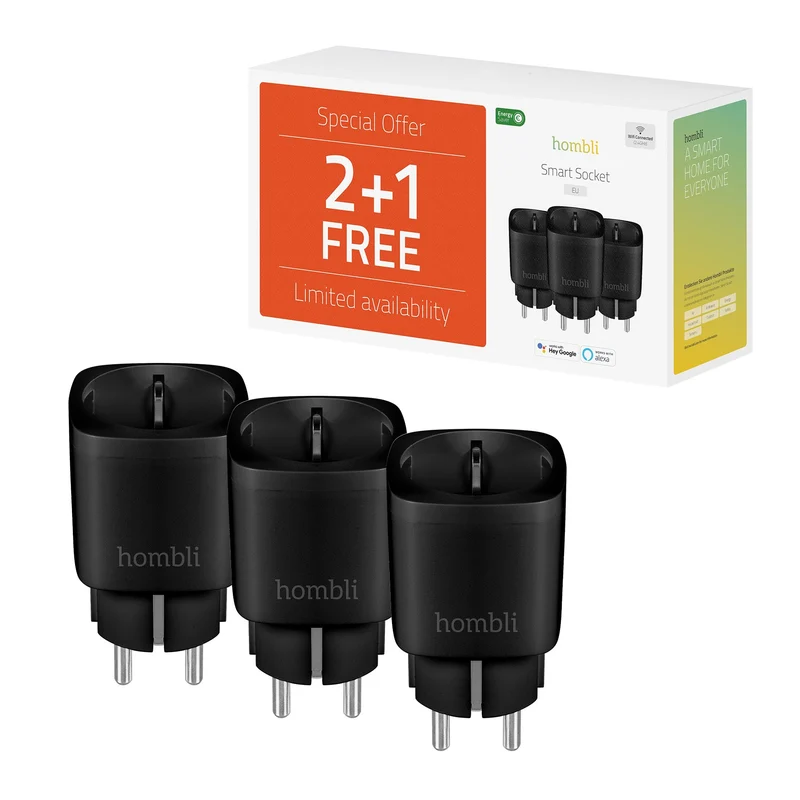 Hombli Smart Socket Promo Pack 2+1