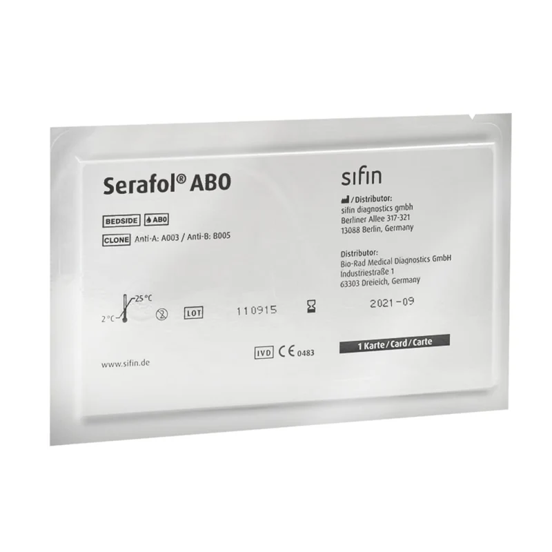 Serafol AB0 Bedside-Karten